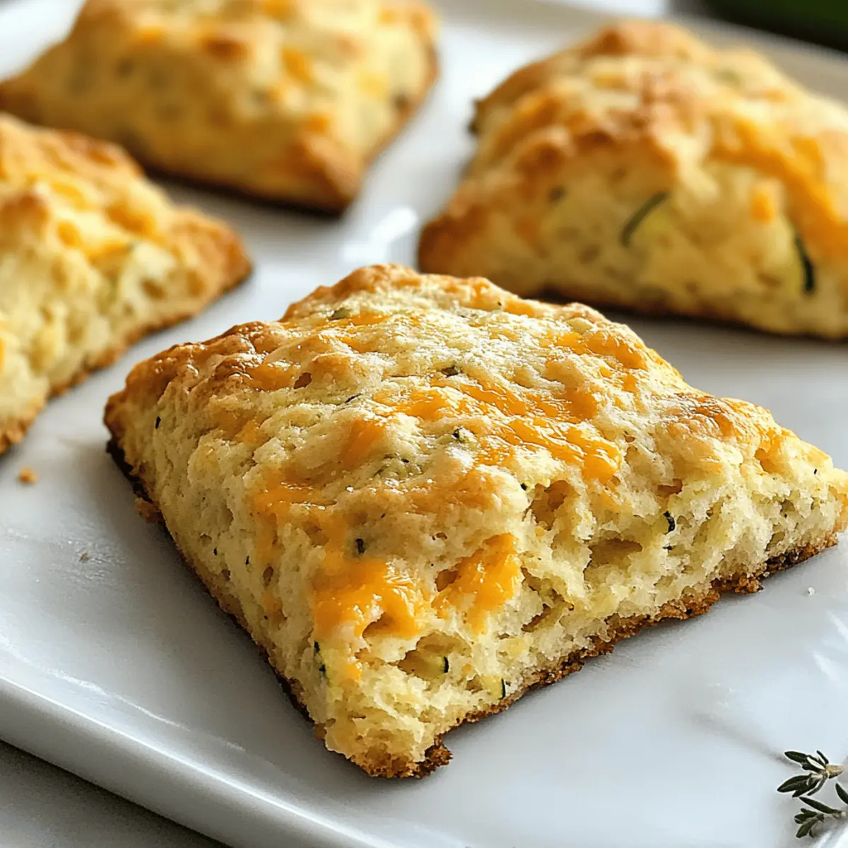 Flaky Zucchini Cheddar Scones That You'll Crave Daily