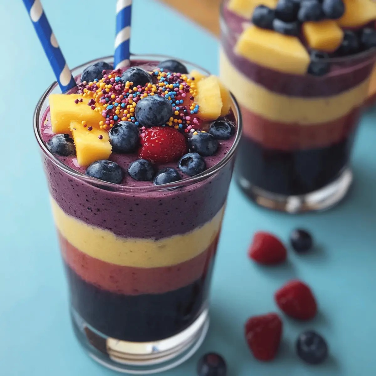Power Up Double Fruity Smoothie for a Vibrant Morning Boost