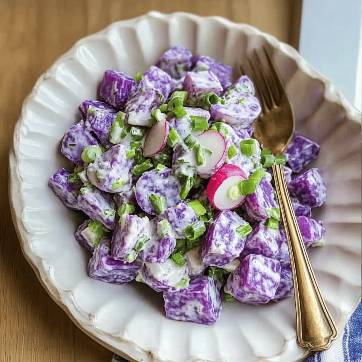 Vibrant Purple Potato Salad That Melts in Your Mouth