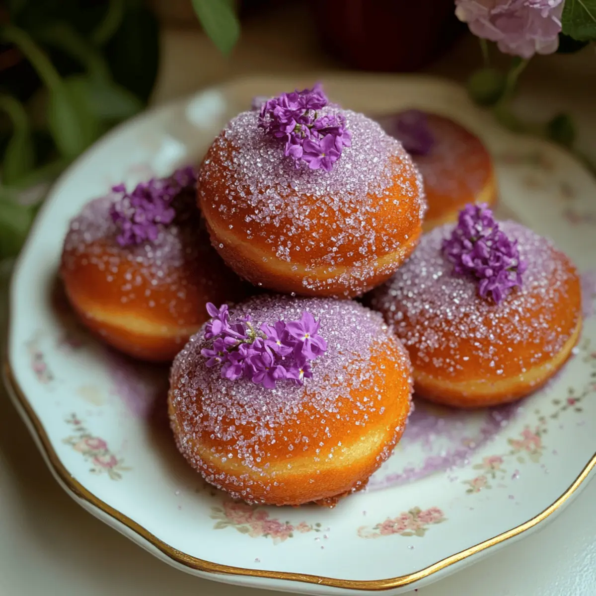 Dreamweaver’s Lilac Donuts: A Whimsical Floral Delight