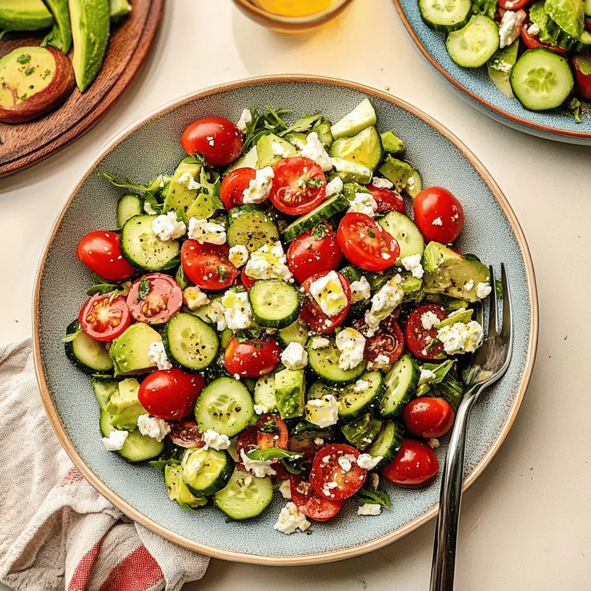 Refreshing Tomato Cucumber Avocado Salad for Ultimate Summer Vibes
