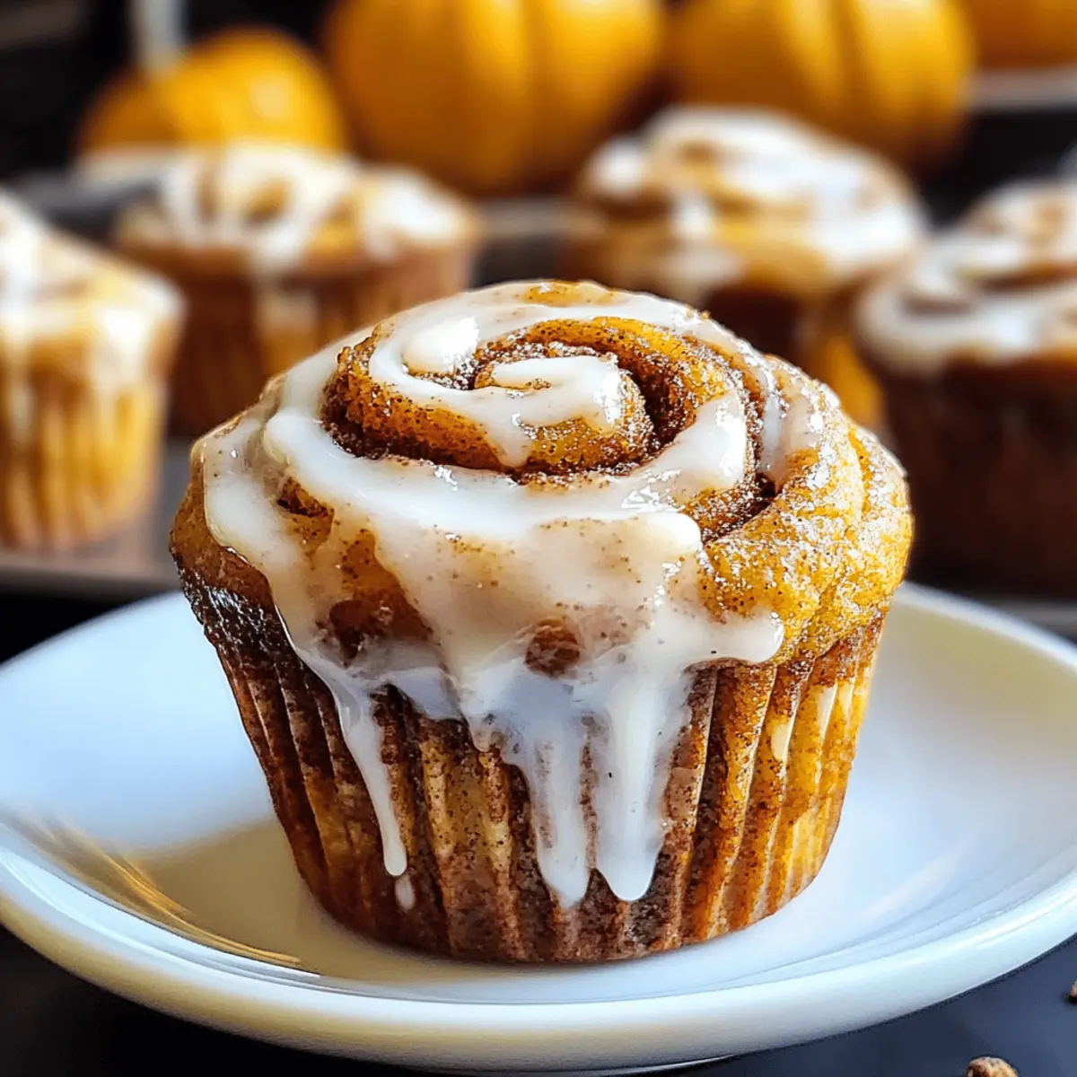 Warm Pumpkin Cinnamon Roll Muffins Everyone Will Love