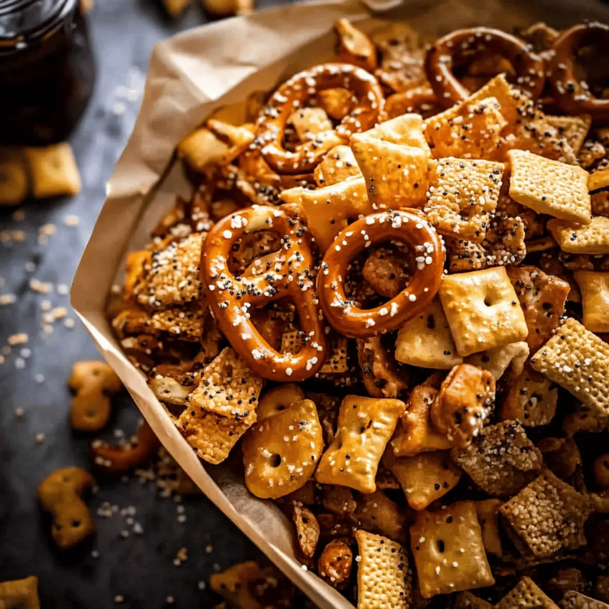 Everything Ranch Cheese and Pretzel Snack Mix to Wow Your Game Day!