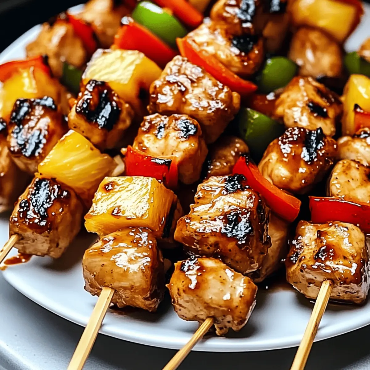 BBQ Pineapple Chicken Kabobs crjruw