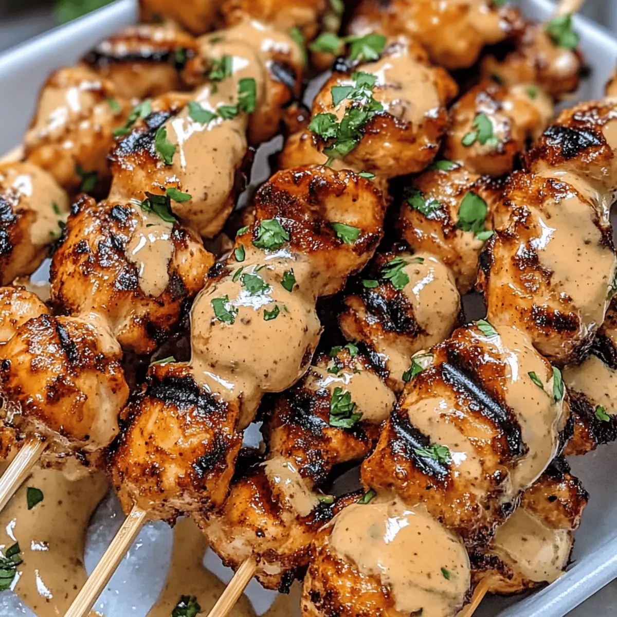 Irresistible Bang Bang Chicken Skewers with a Creamy Twist