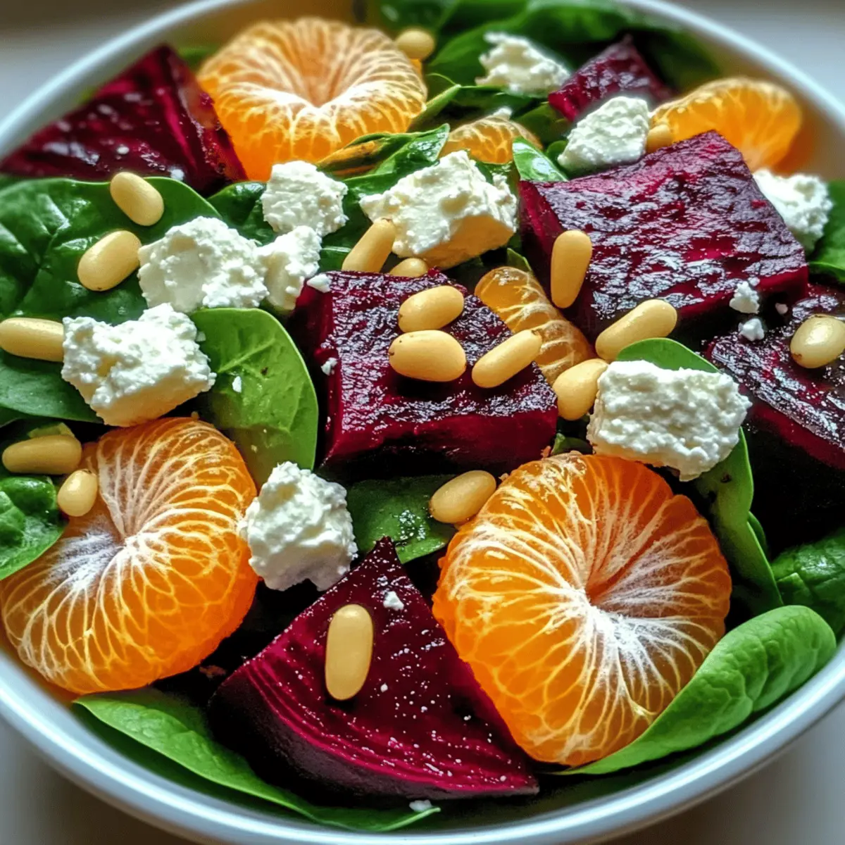 Vibrant Beet Salad with Spinach for a Healthy Refreshing Meal