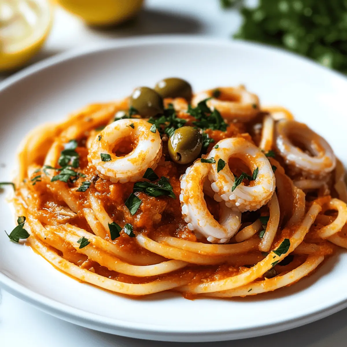 Tangy Calamari Puttanesca: A Quick Taste of Italy