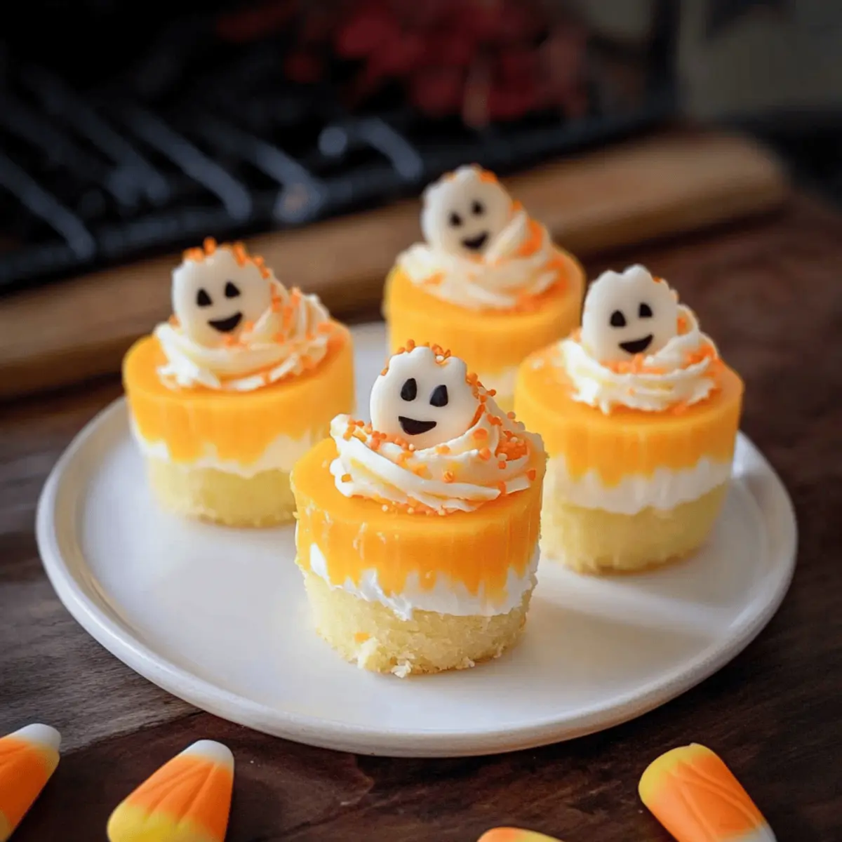 Candy Corn Mini Cheesecakes That Steal the Halloween Show
