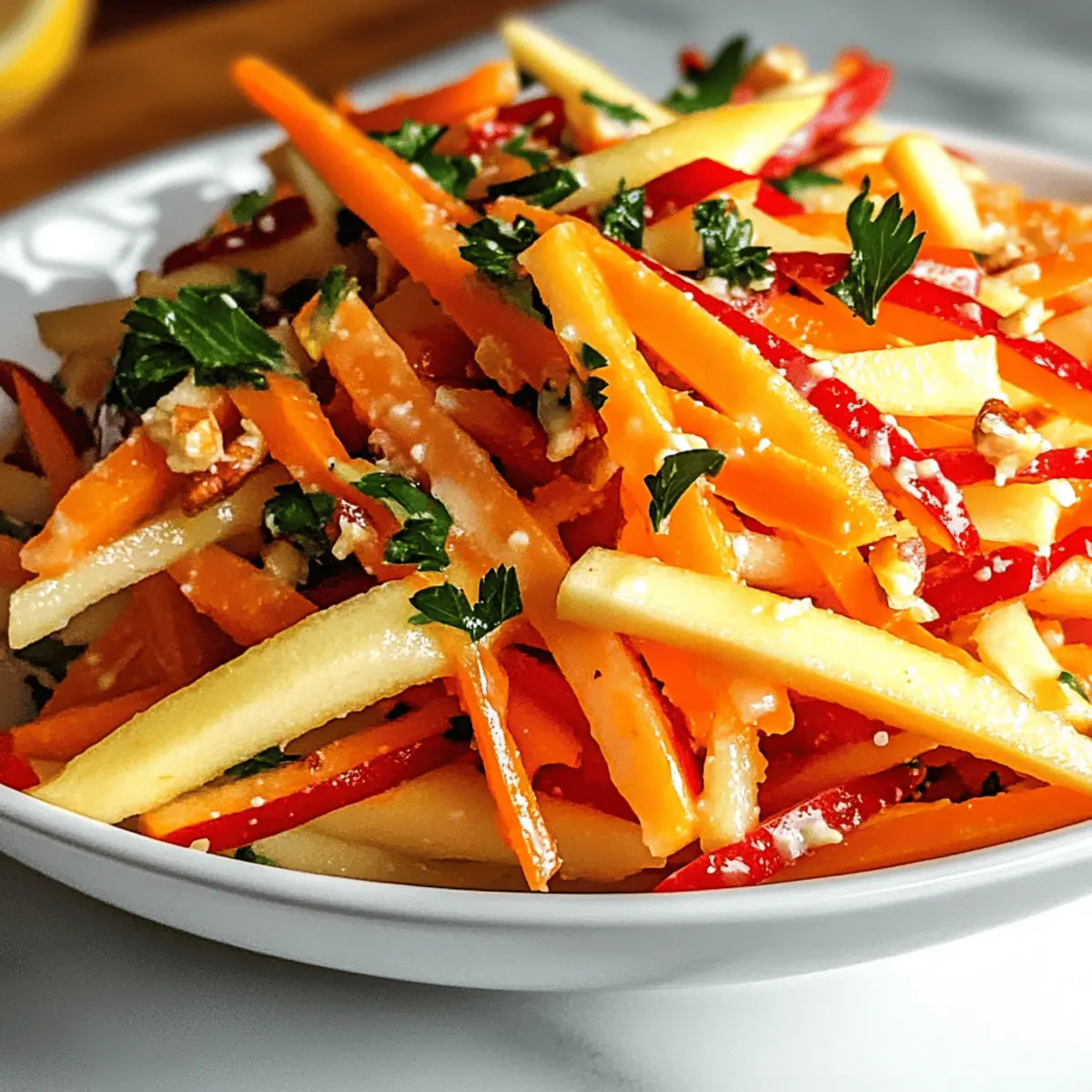 Bright and Crunchy Carrot Apple Salad for Fresh Flavor