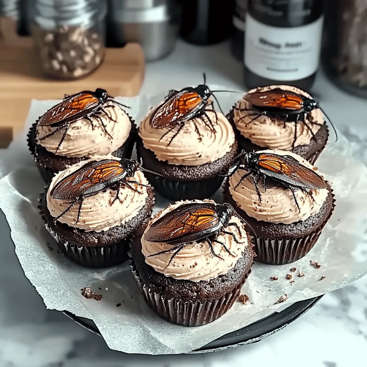 Spooky Cockroach Cupcakes for a Hauntingly Fun Halloween