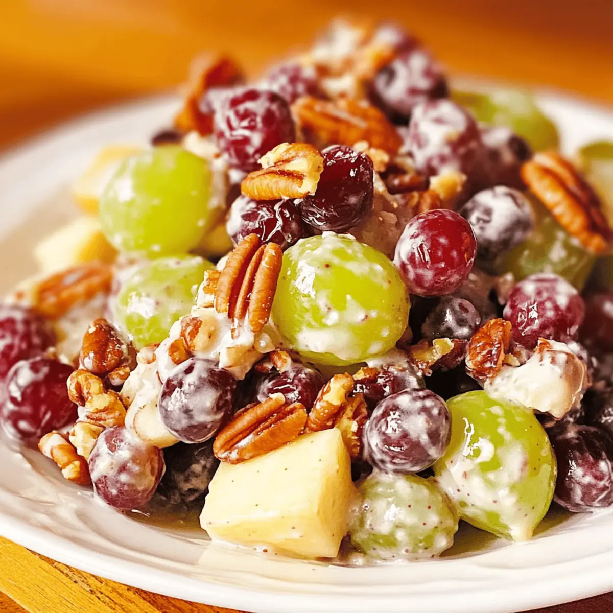 Creamy Grape and Apple Salad Perfect for Holiday Feasts