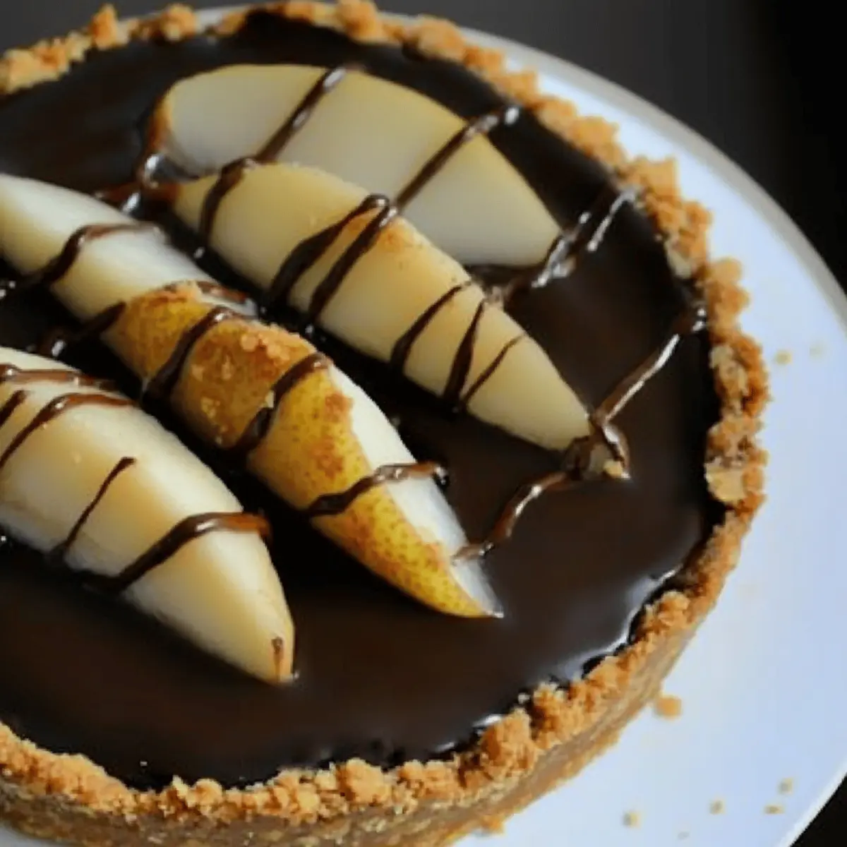 Indulge in Dark Chocolate Pear & Walnut Tart Bliss