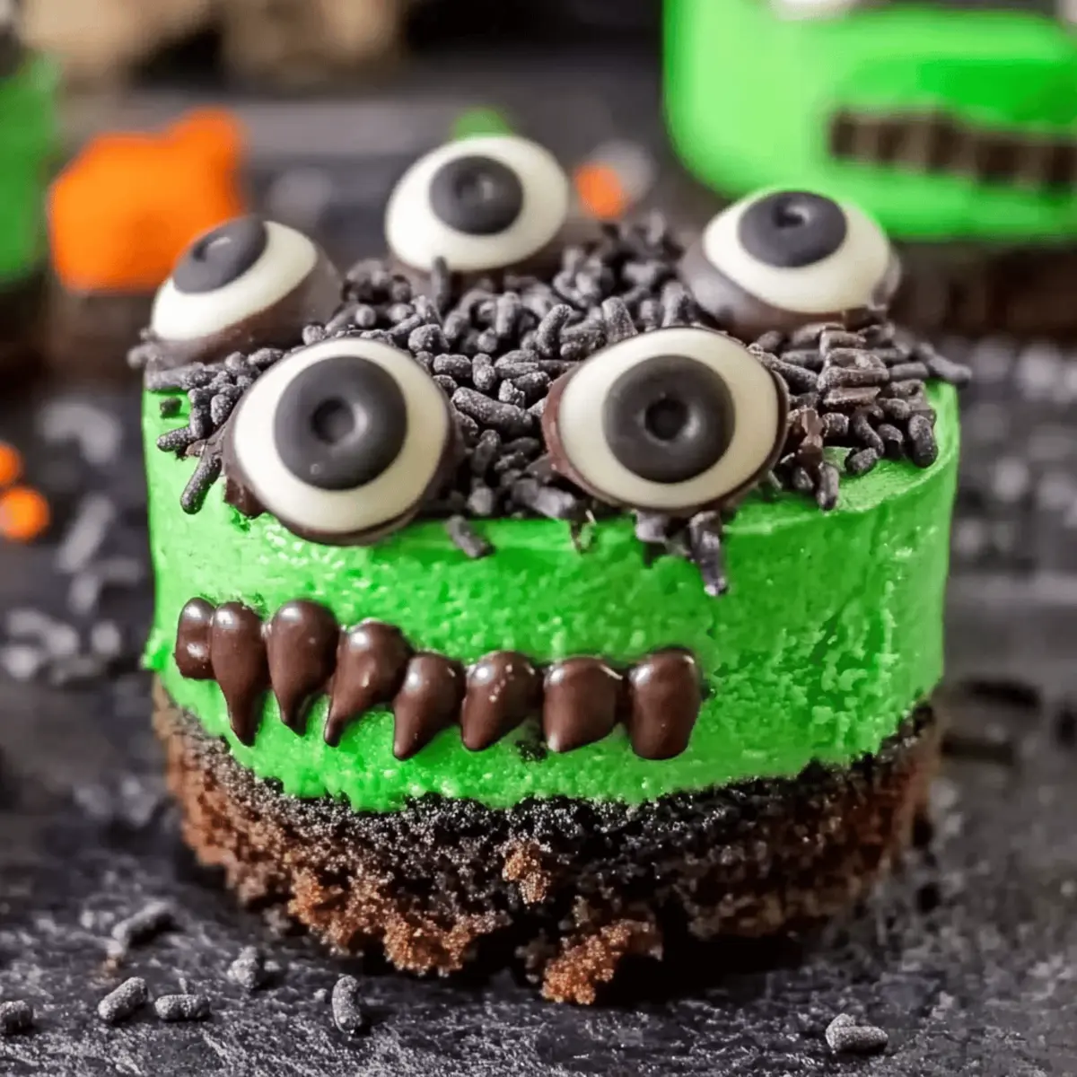 Frankenstein Mini Cheesecakes Perfect for Spooky Celebrations