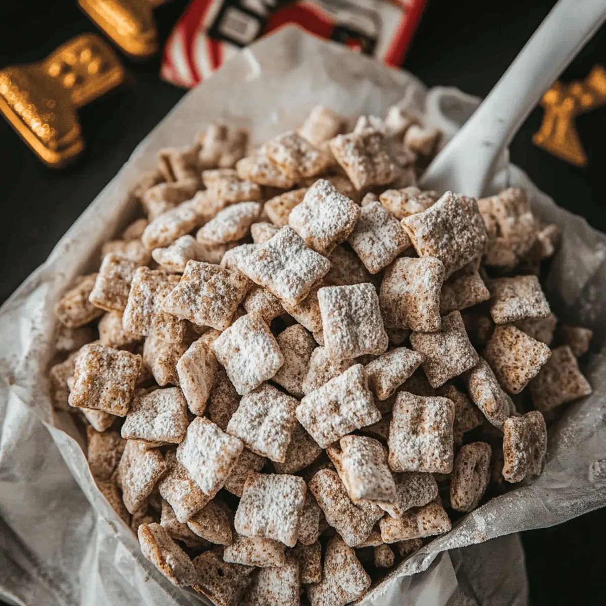 Gingerbread Puppy Chow: Festive Crunch in Every Bite