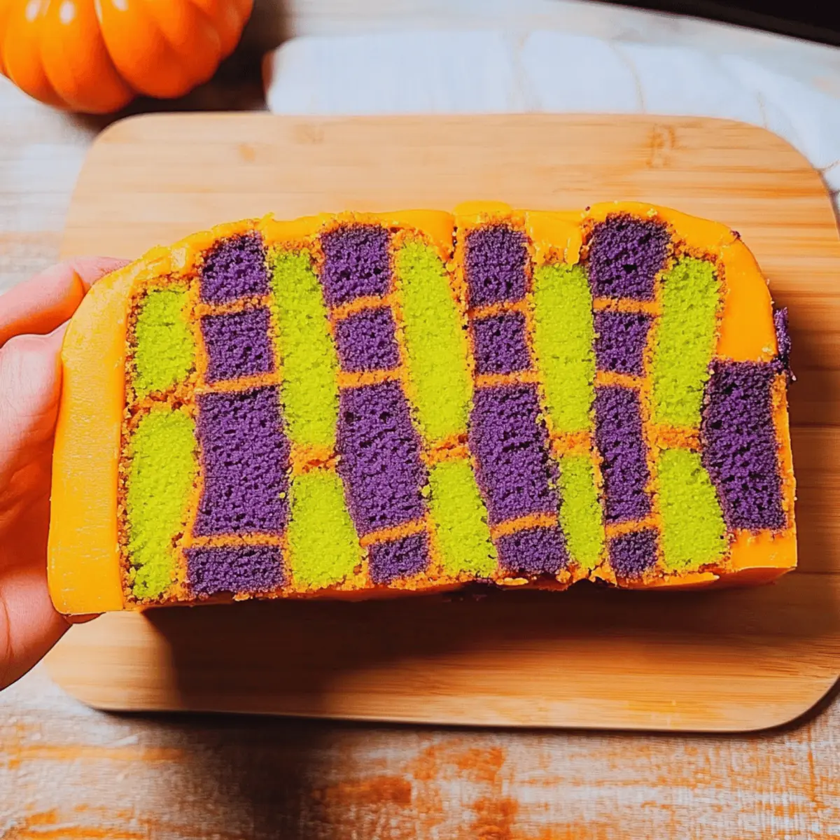 Spooky Halloween Battenberg Cake to Impress Your Guests