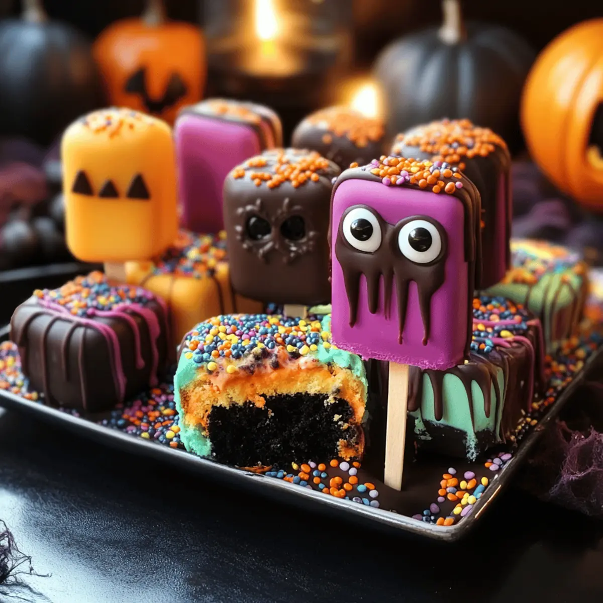 Delightfully Spooky Halloween Cakesicles for Festive Fun