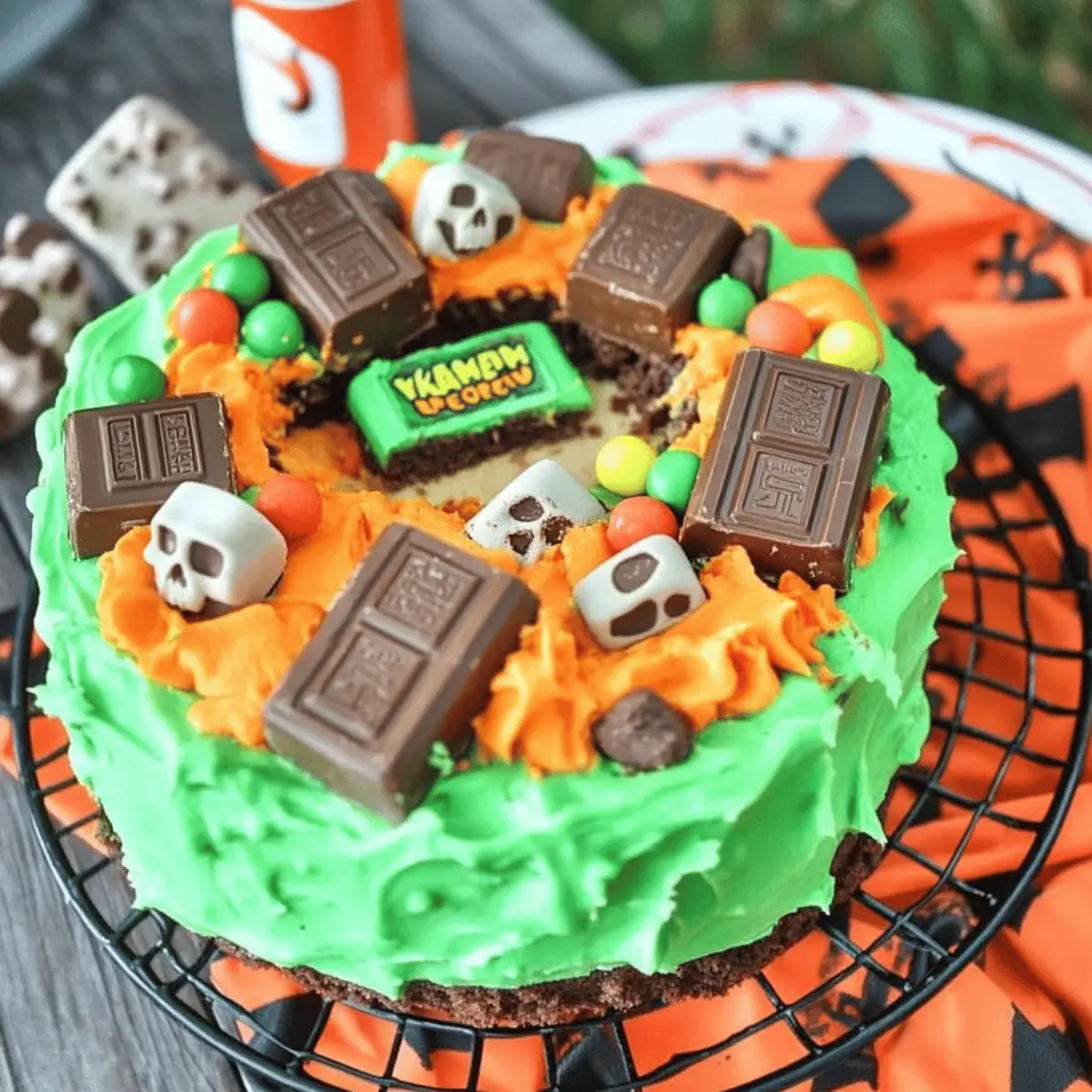 Halloween Graveyard Kit Kat Cake cwbk8f
