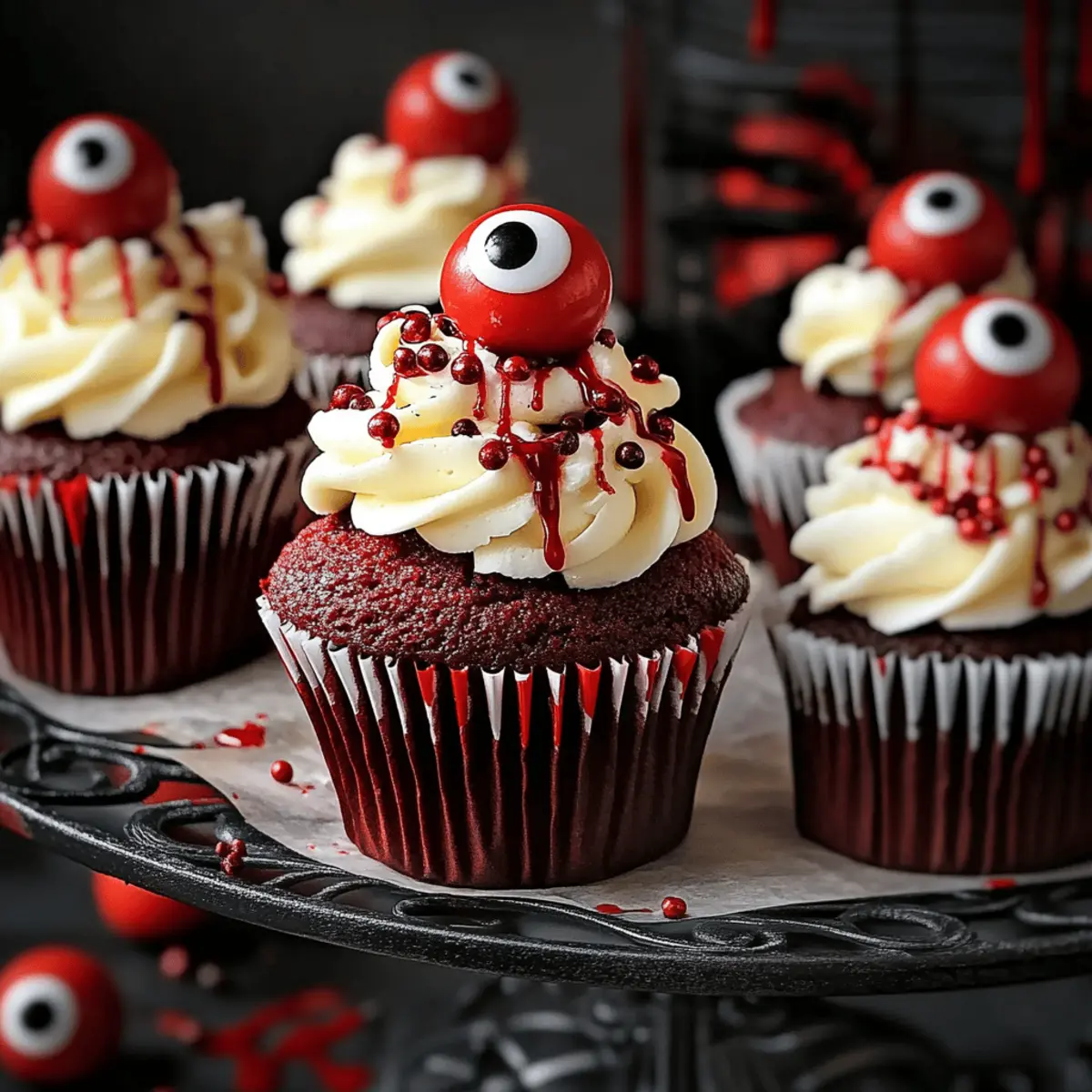 Deliciously Spooky Halloween Red Velvet Cupcakes for All