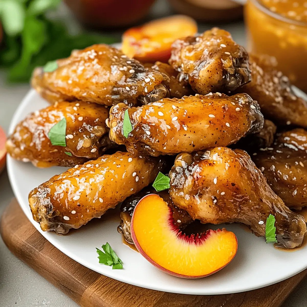 Hot Honey Peach Wings mcks7z
