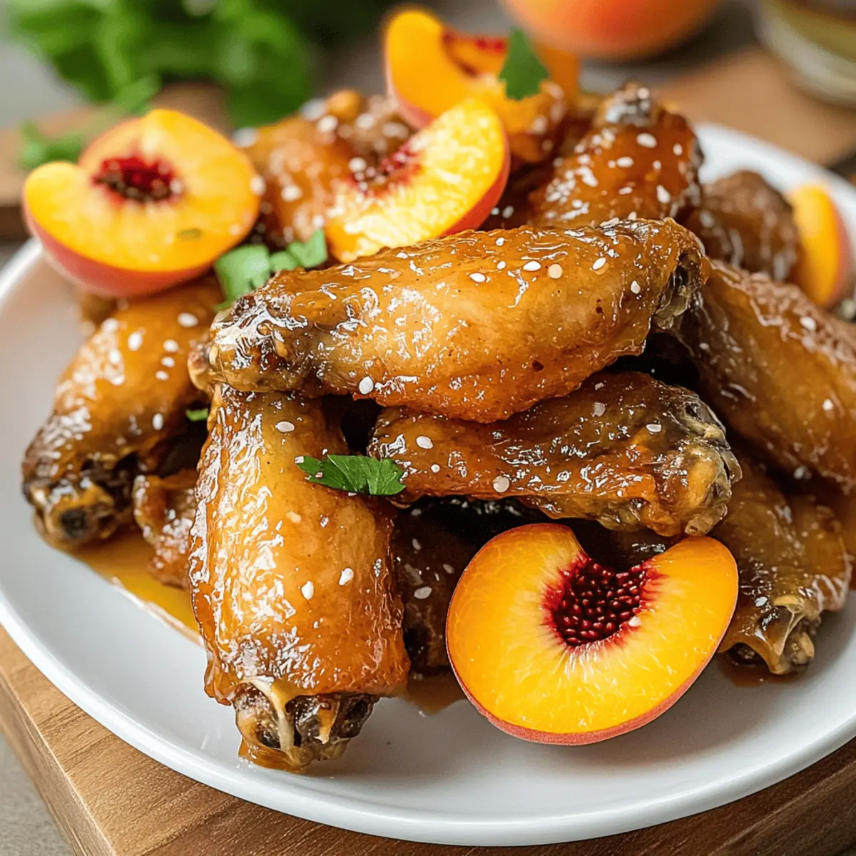 Hot Honey Peach Wings for a Sweet and Spicy Treat