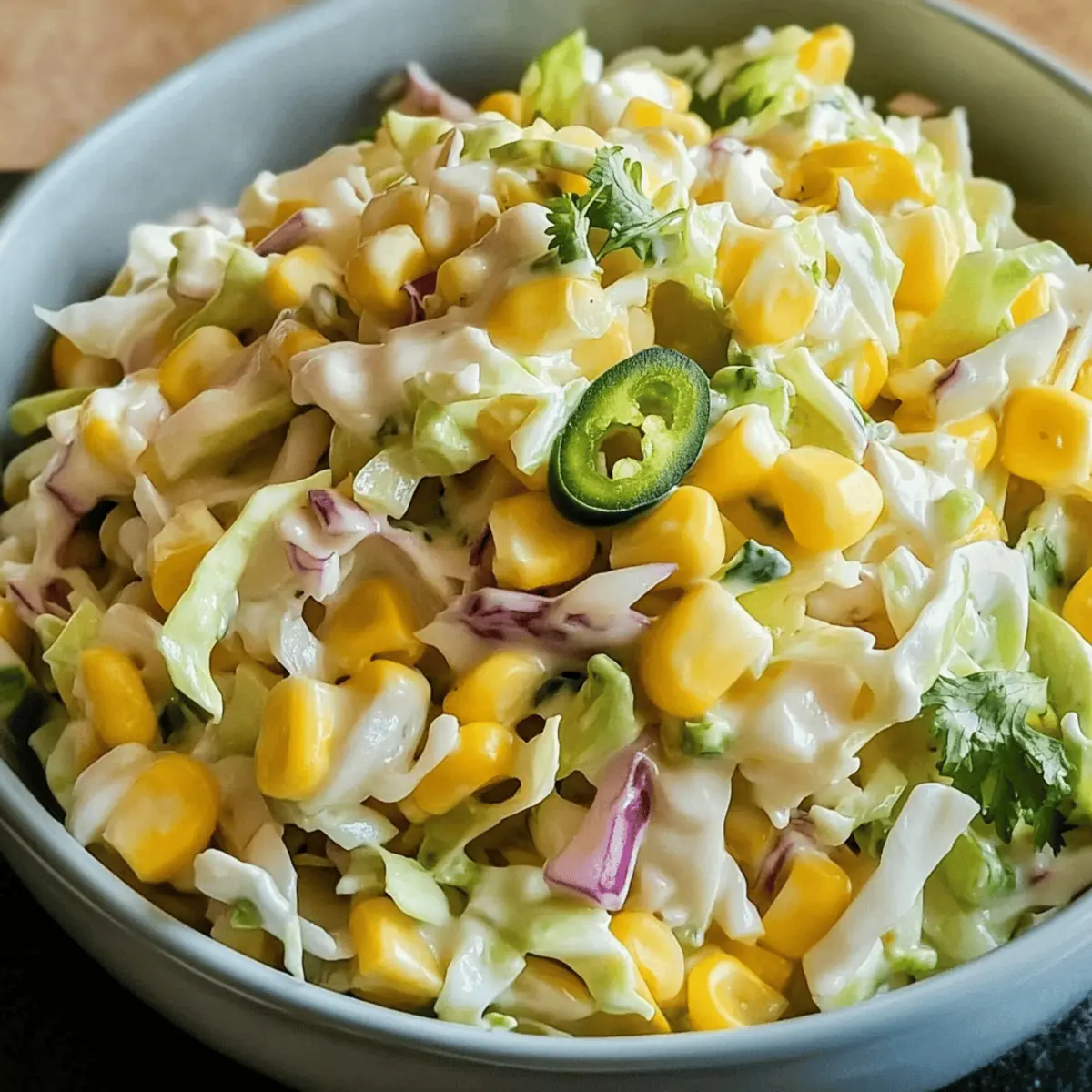 Spicy Jalapeno Corn Coleslaw for Perfect Summer BBQs