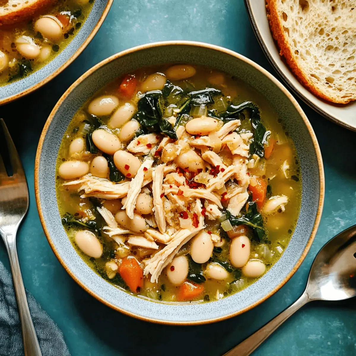 Lemon White Bean Soup with Turkey and Greens efvldb