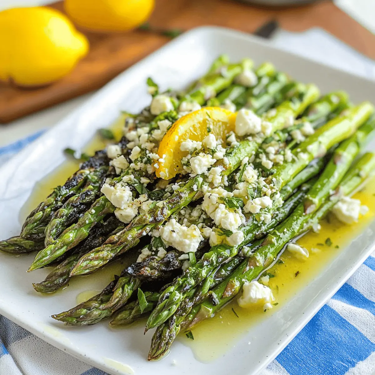 Lemon and Feta Grilled Asparagus: A Smoky Spring Delight
