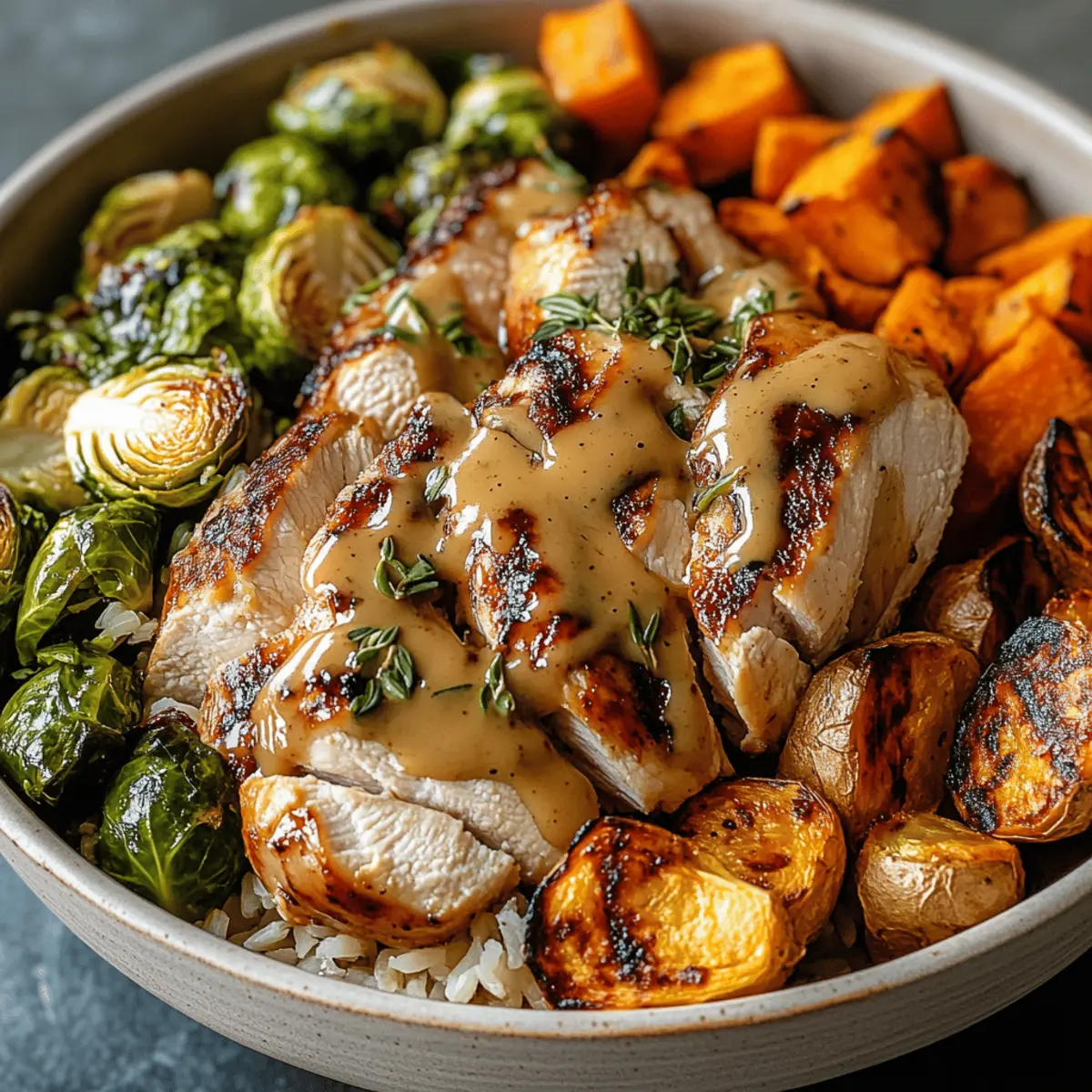Maple Dijon Chicken Roasted Sweet Potato Bowls egp9qn