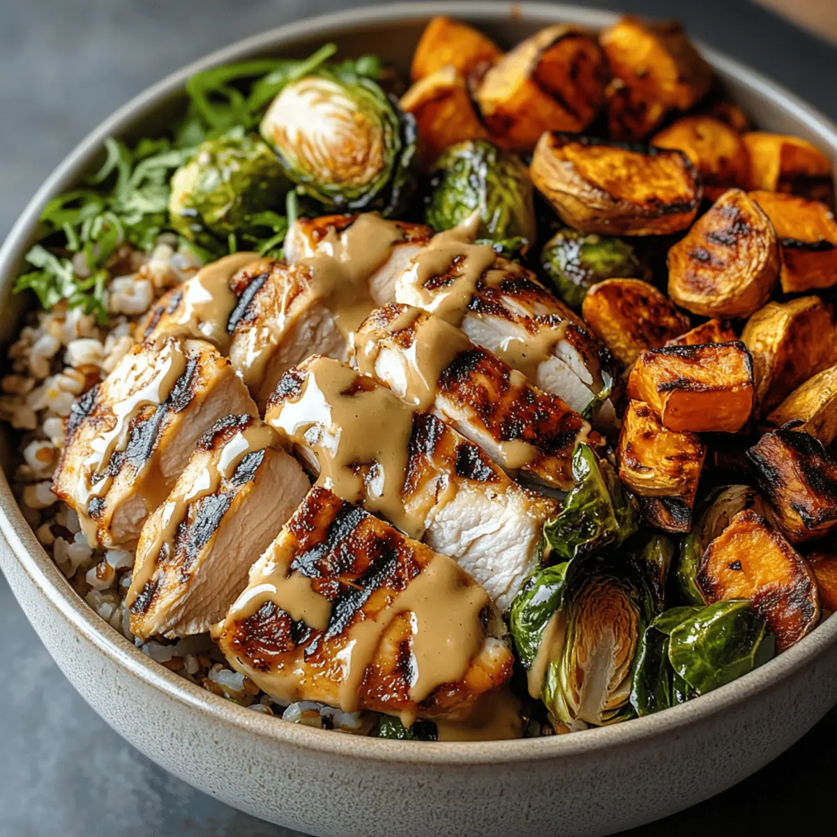 Maple Dijon Chicken Roasted Sweet Potato Bowls gqsbvw