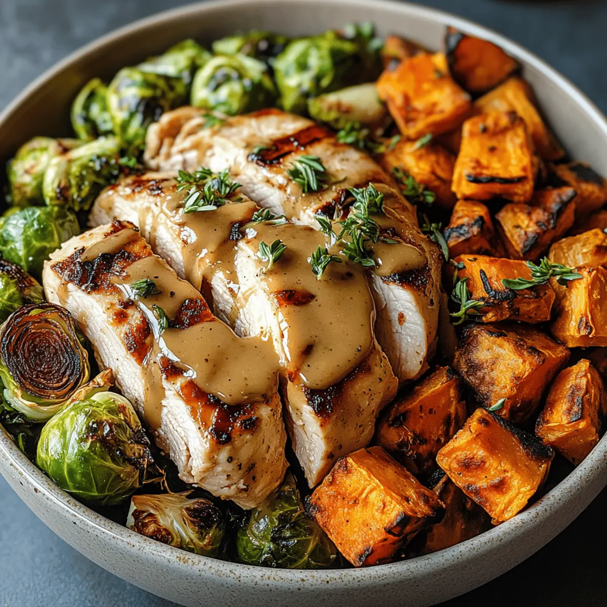 Maple Dijon Chicken & Roasted Sweet Potato Bowls for Cozy Nights
