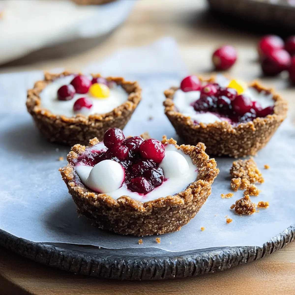 Mini Cranberry Cheesecake Pies v6riya