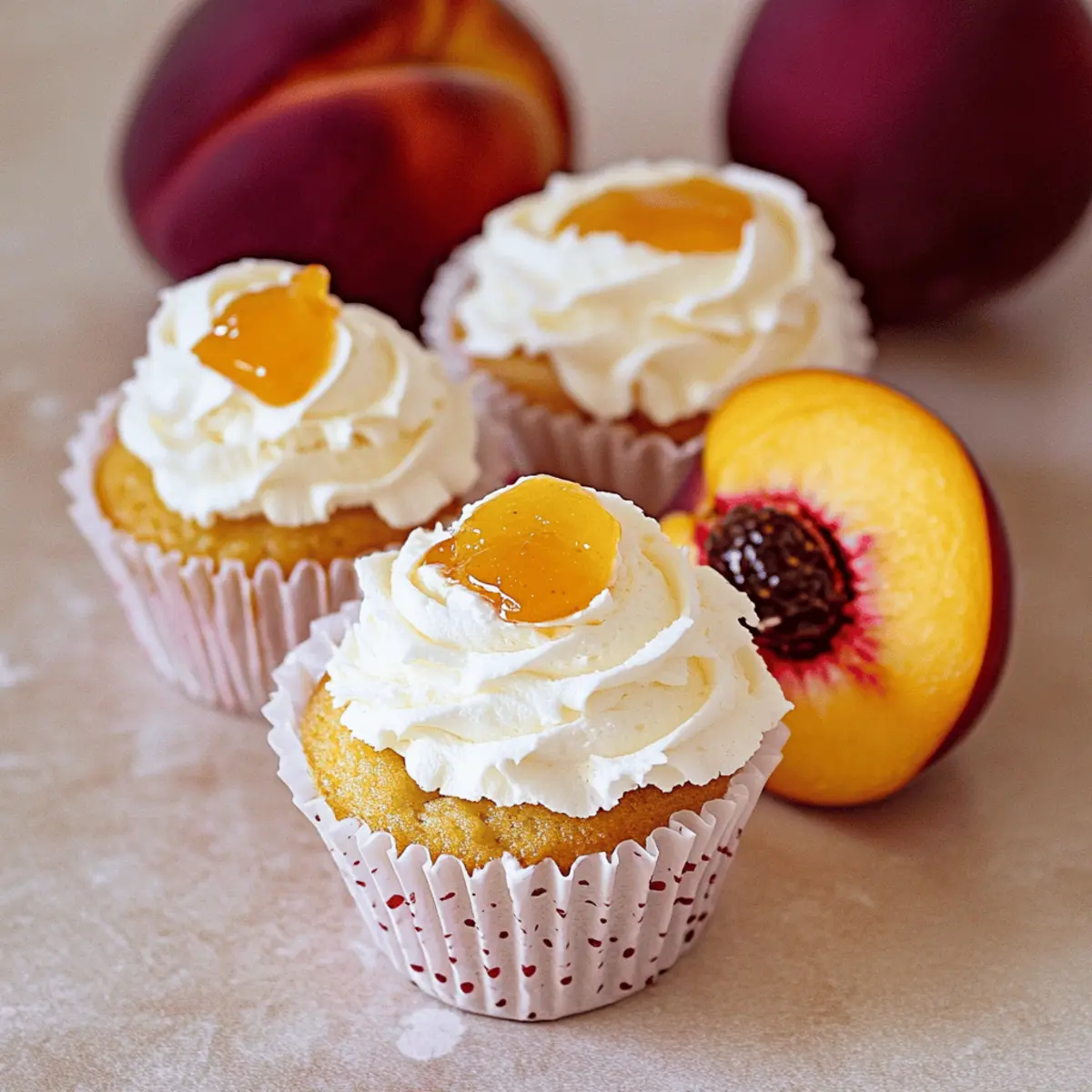 Peach Cupcakes pqzhvc