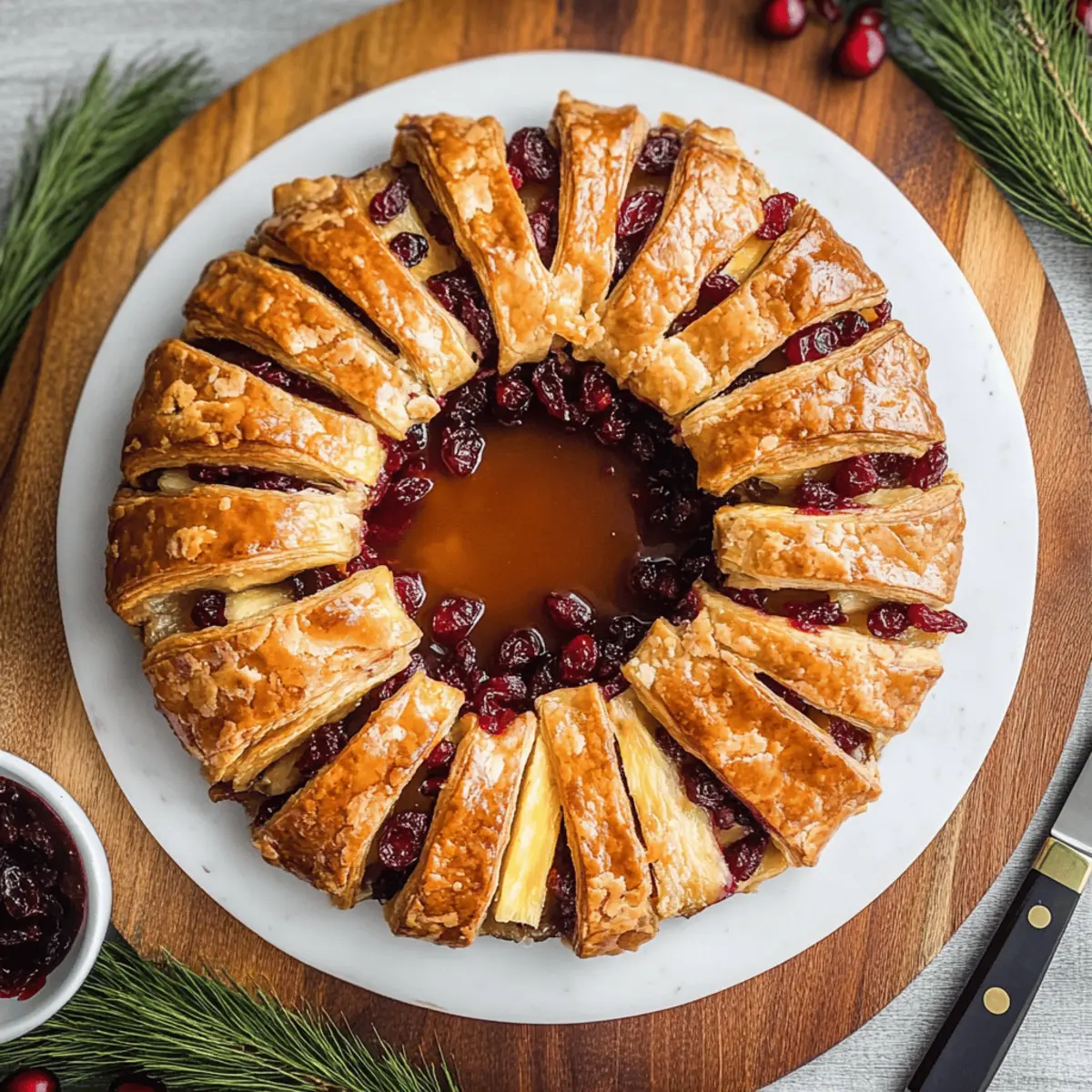 Pineapple Cranberry Brie Wreath kdzkou