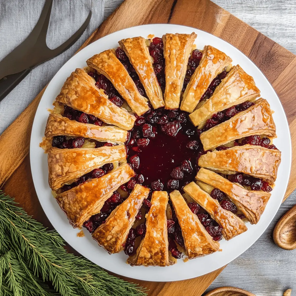 Pineapple Cranberry Brie Wreath okwtgm