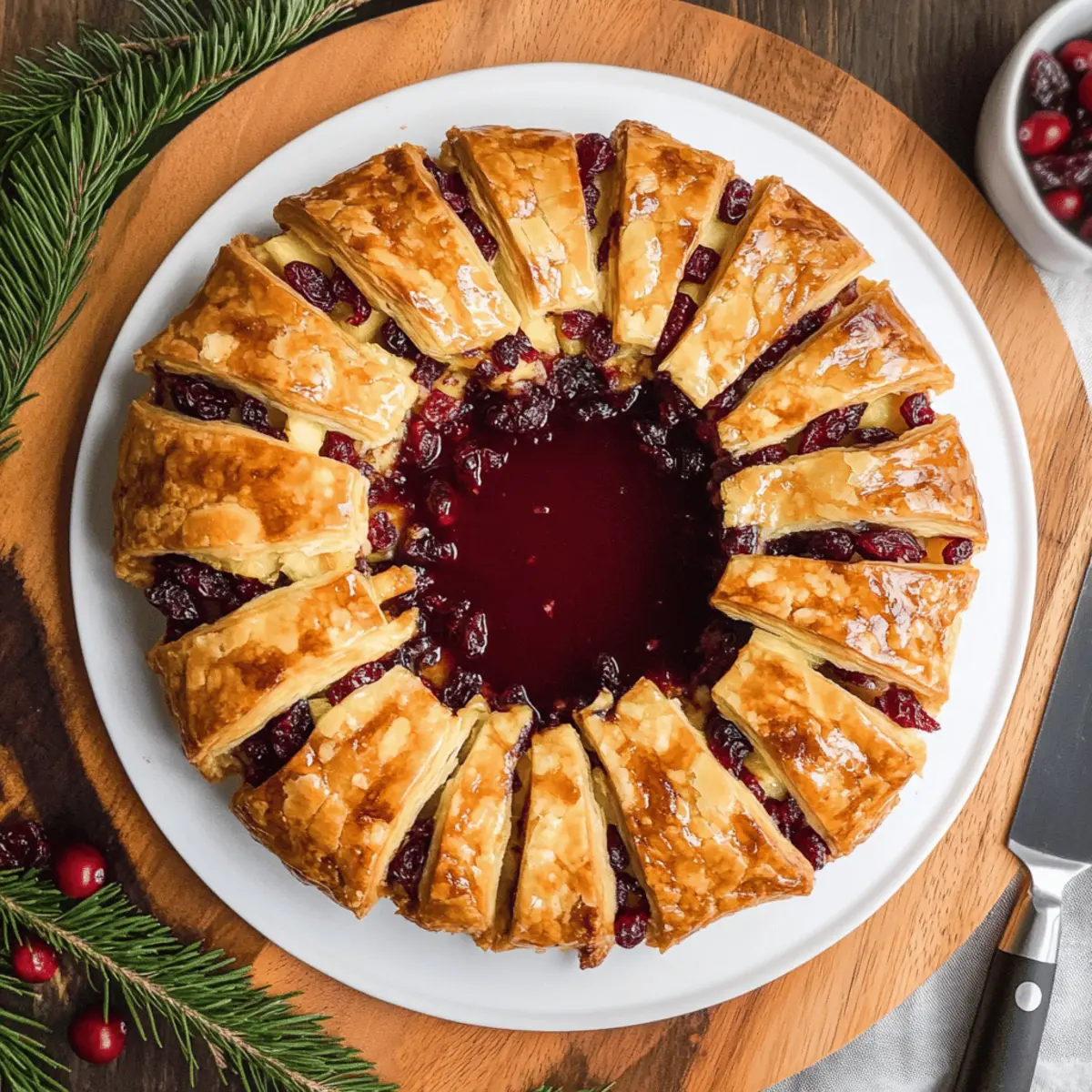 Pineapple Cranberry Brie Wreath: A Festive Delight for All