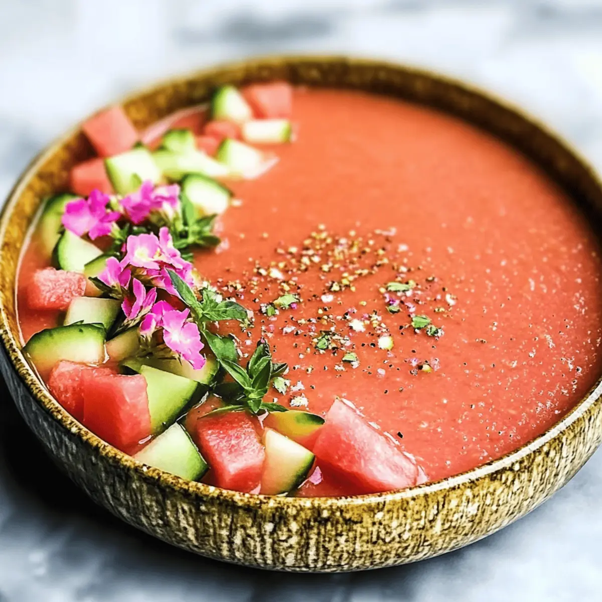 Refreshing Watermelon Gazpacho oeaskd