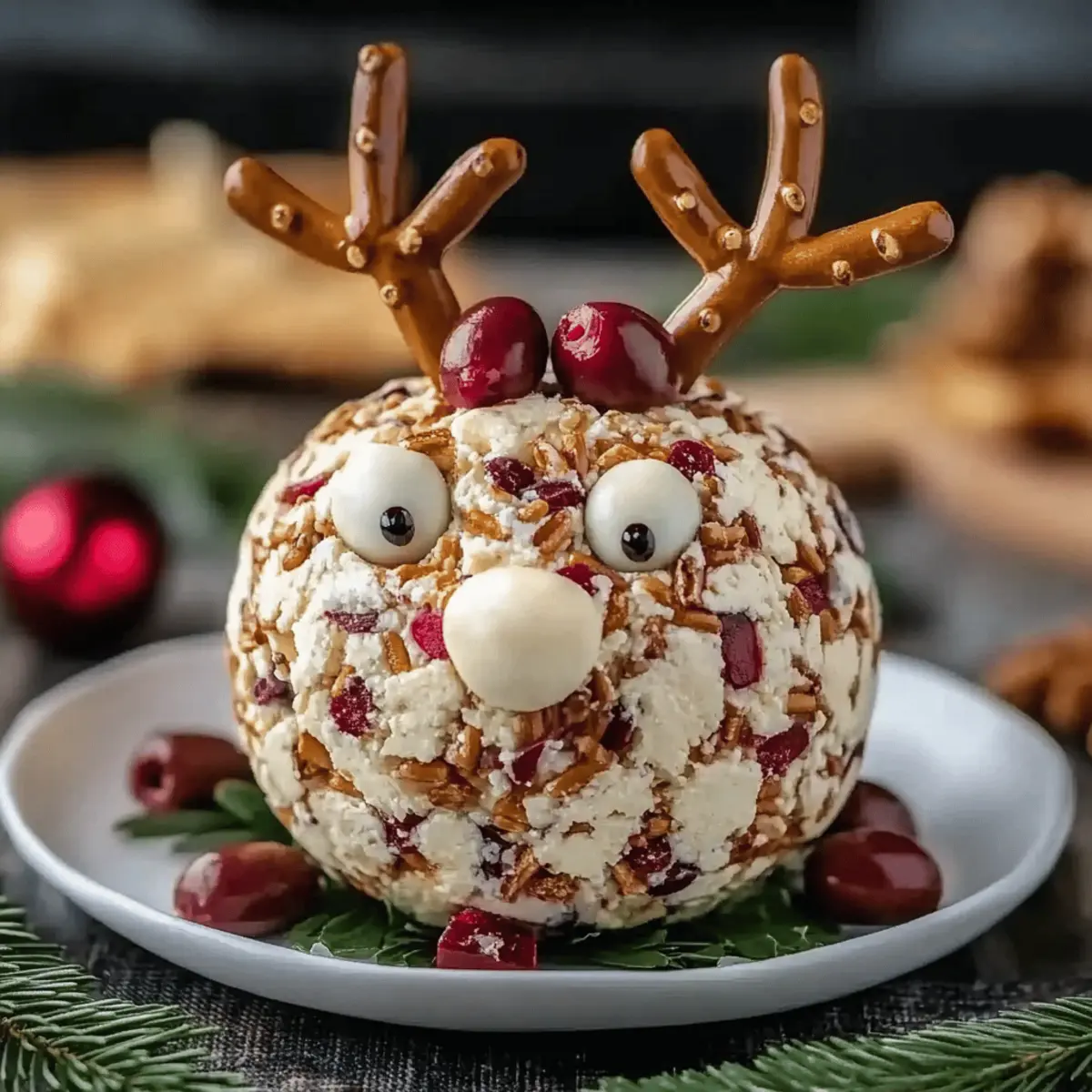 Delicious Reindeer Cheese Ball for a Festive Holiday Party