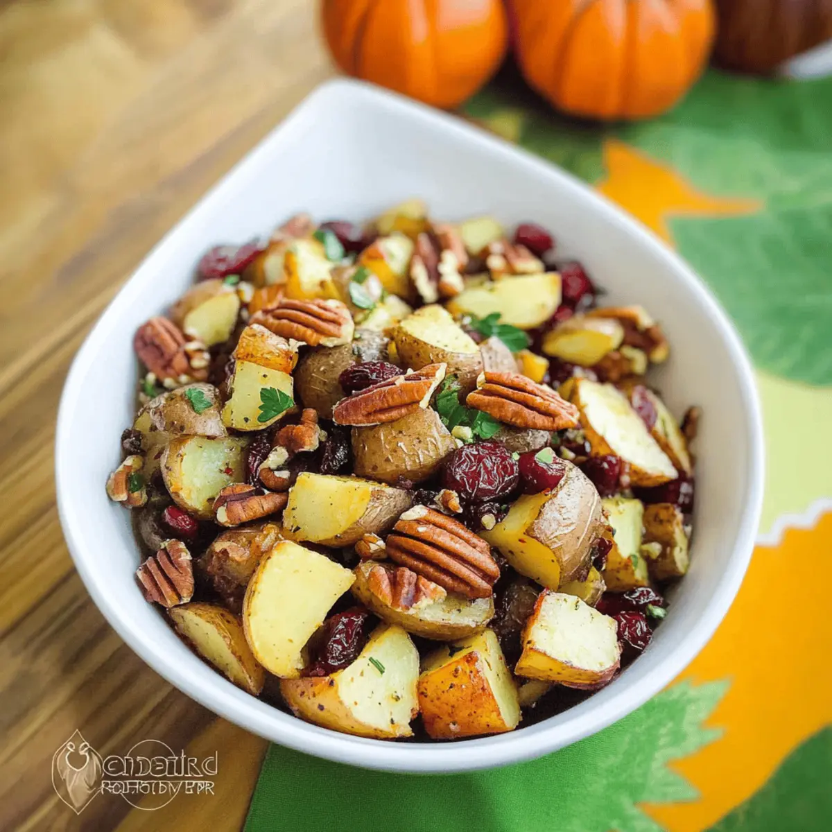 Roasted Potato Medley with Cranberries and Pecans Bliss