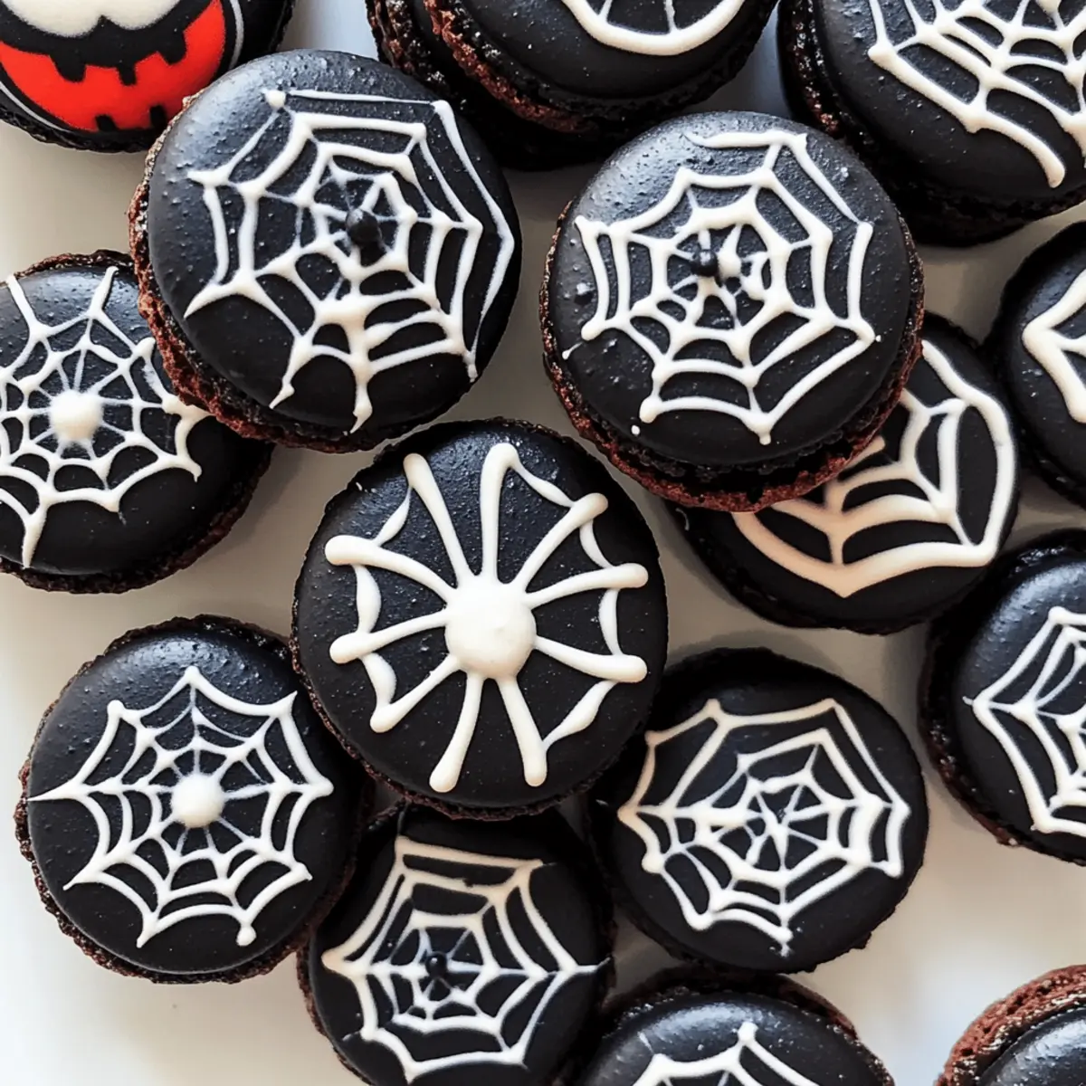 Spider Web Macarons tq4jfy