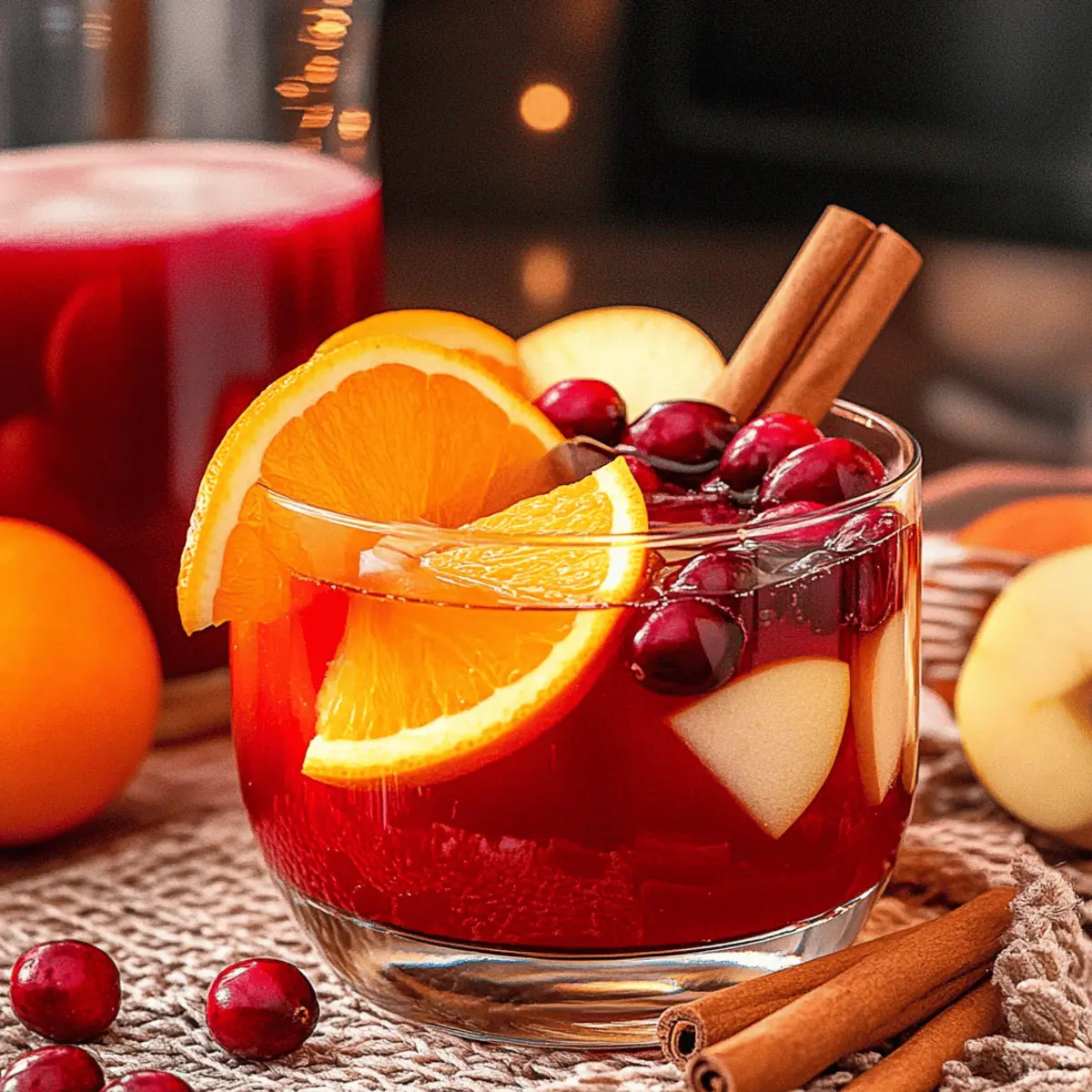Delightful Thanksgiving Punch with Fruity Fall Flair
