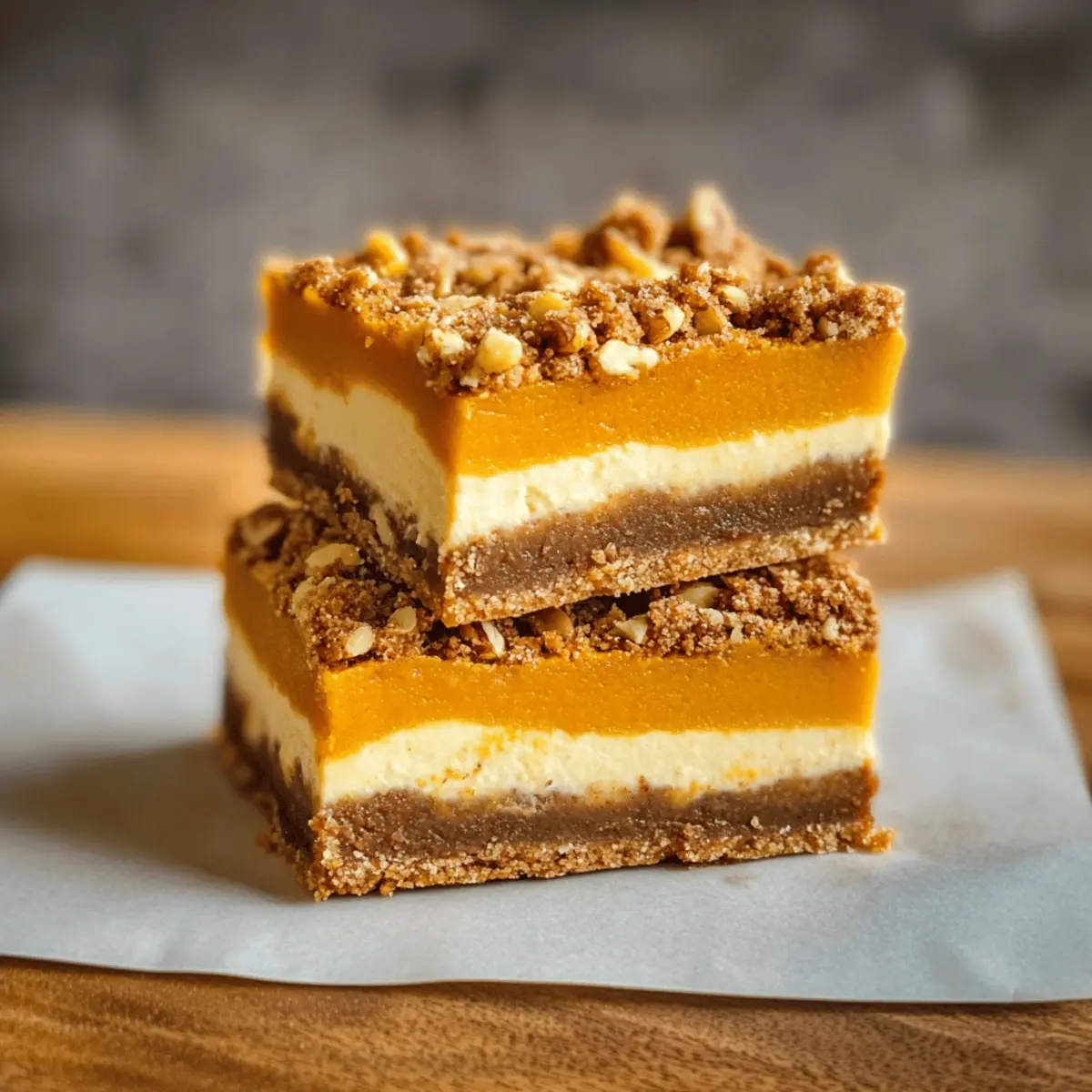 Vegan Pumpkin Cheesecake Bars tmfndc