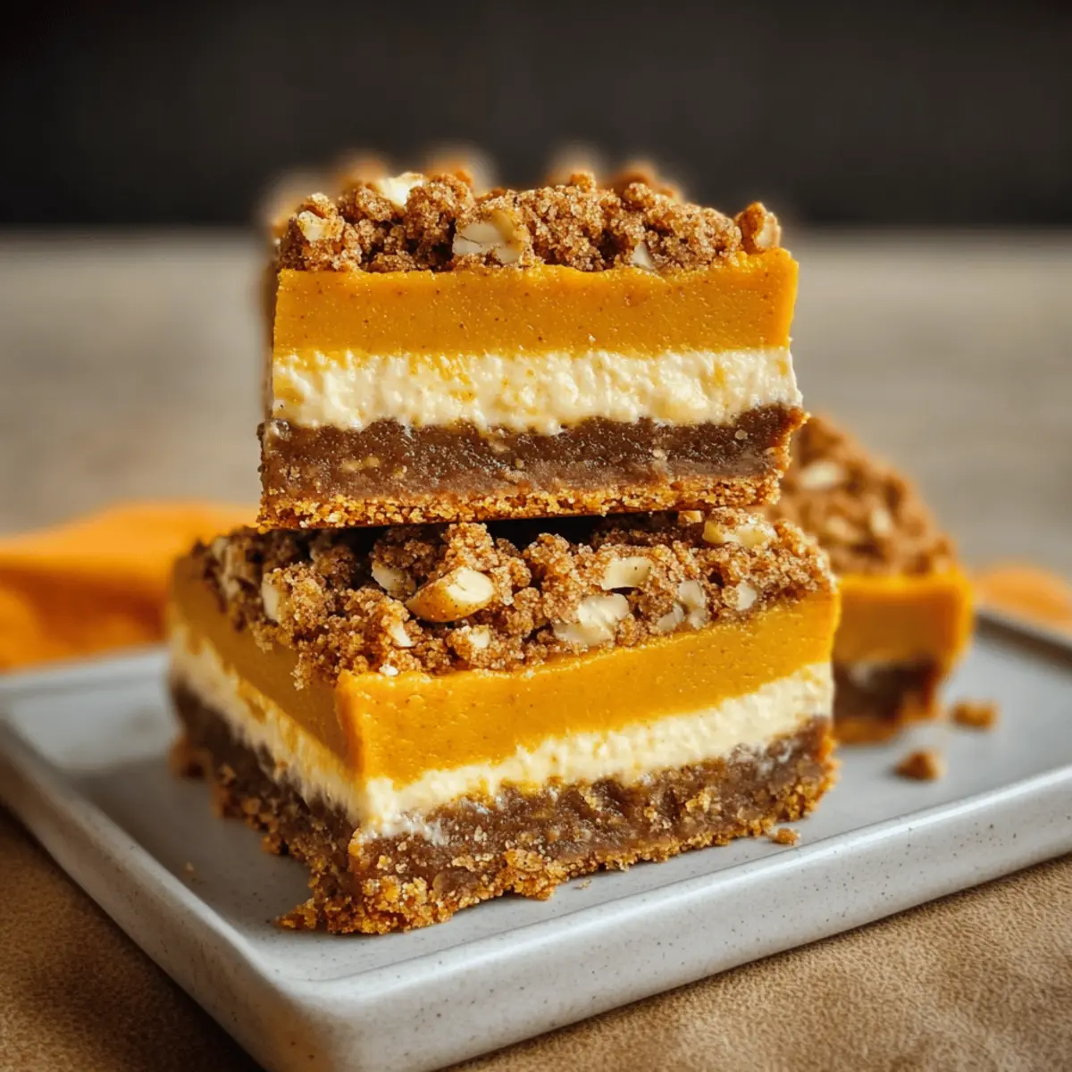 Vegan Pumpkin Cheesecake Bars wm3sab