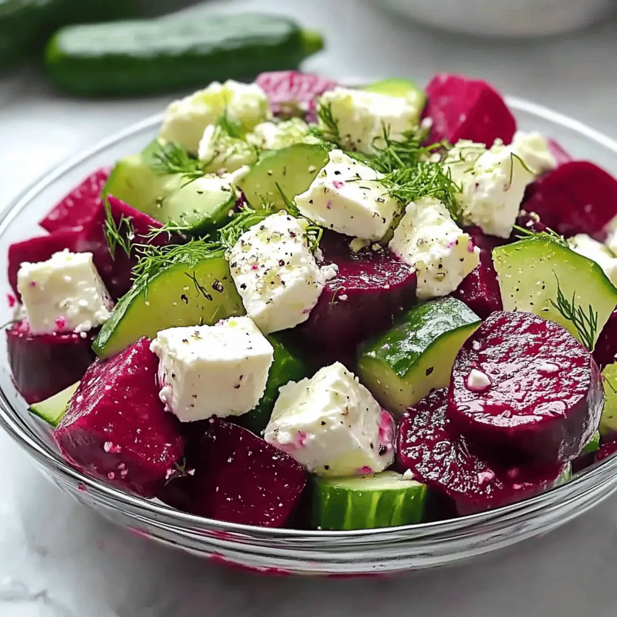 Vibrant Beet Feta Salad with Cucumber and Dill for Fresh Flavor