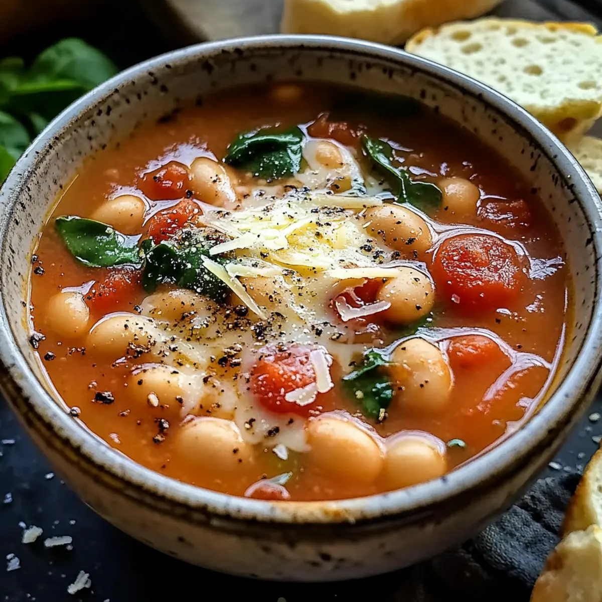 Savory Parmesan Tomato Cannellini Bean Soup for Cozy Nights
