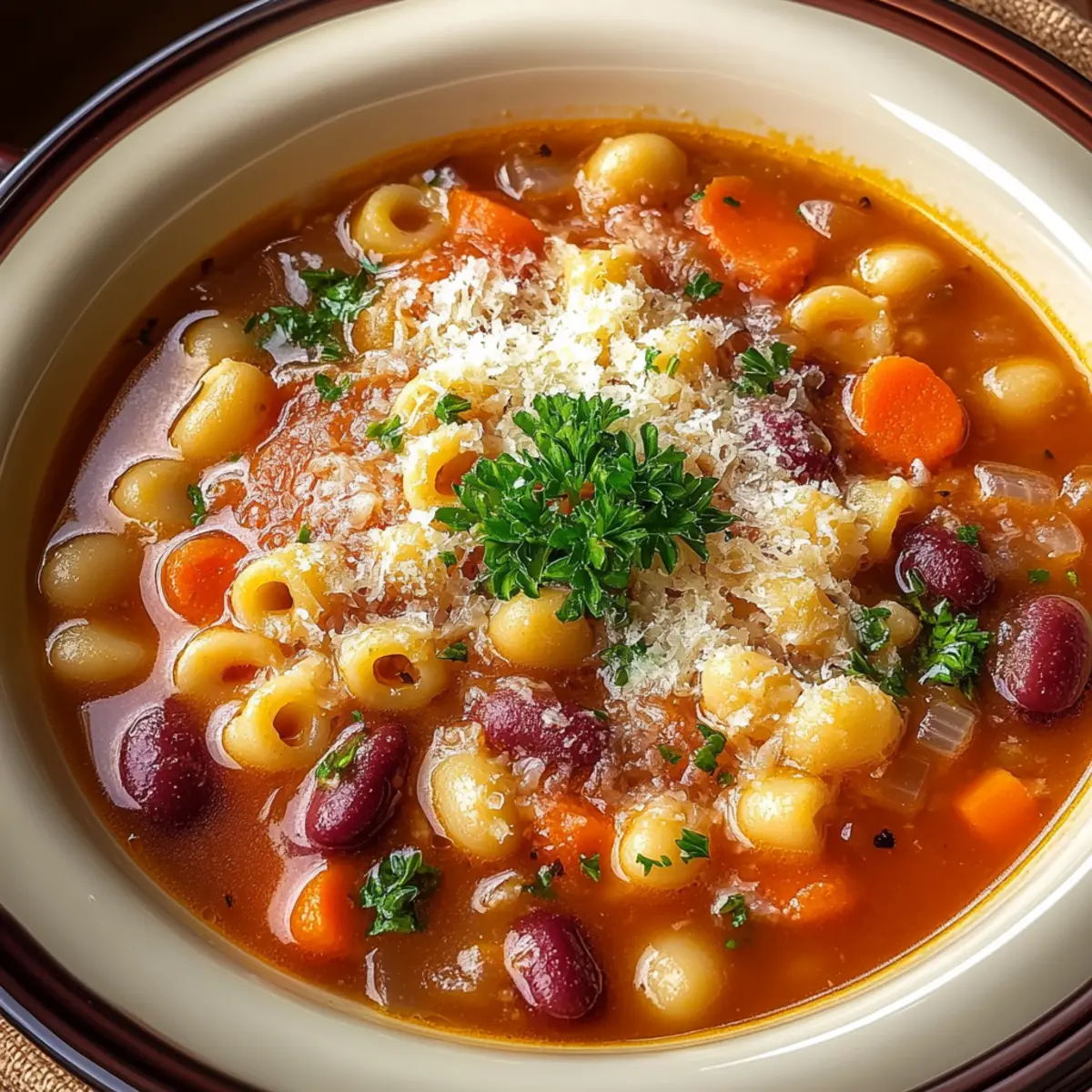 Hearty Italian Pasta Fagioli Soup for Cozy Nights In