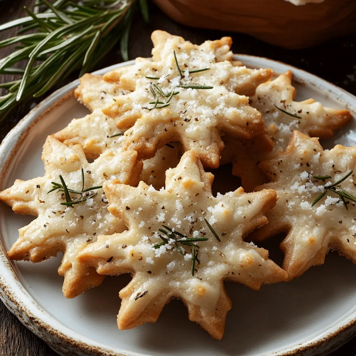 Savory Rosemary-Parmesan Snowflake Cookies for Festive Flair