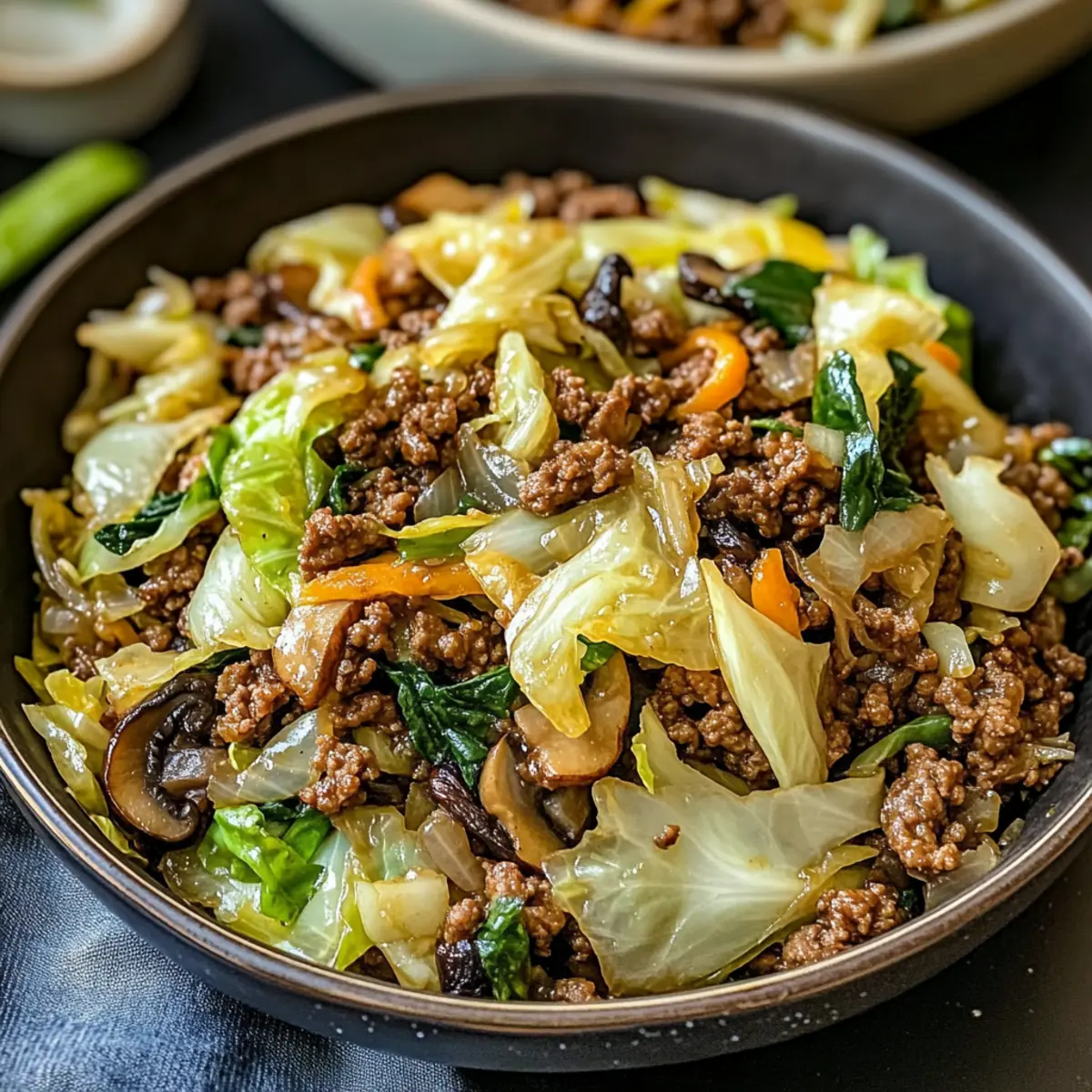Quick and Tasty Chinese Ground Beef and Cabbage Stir Fry