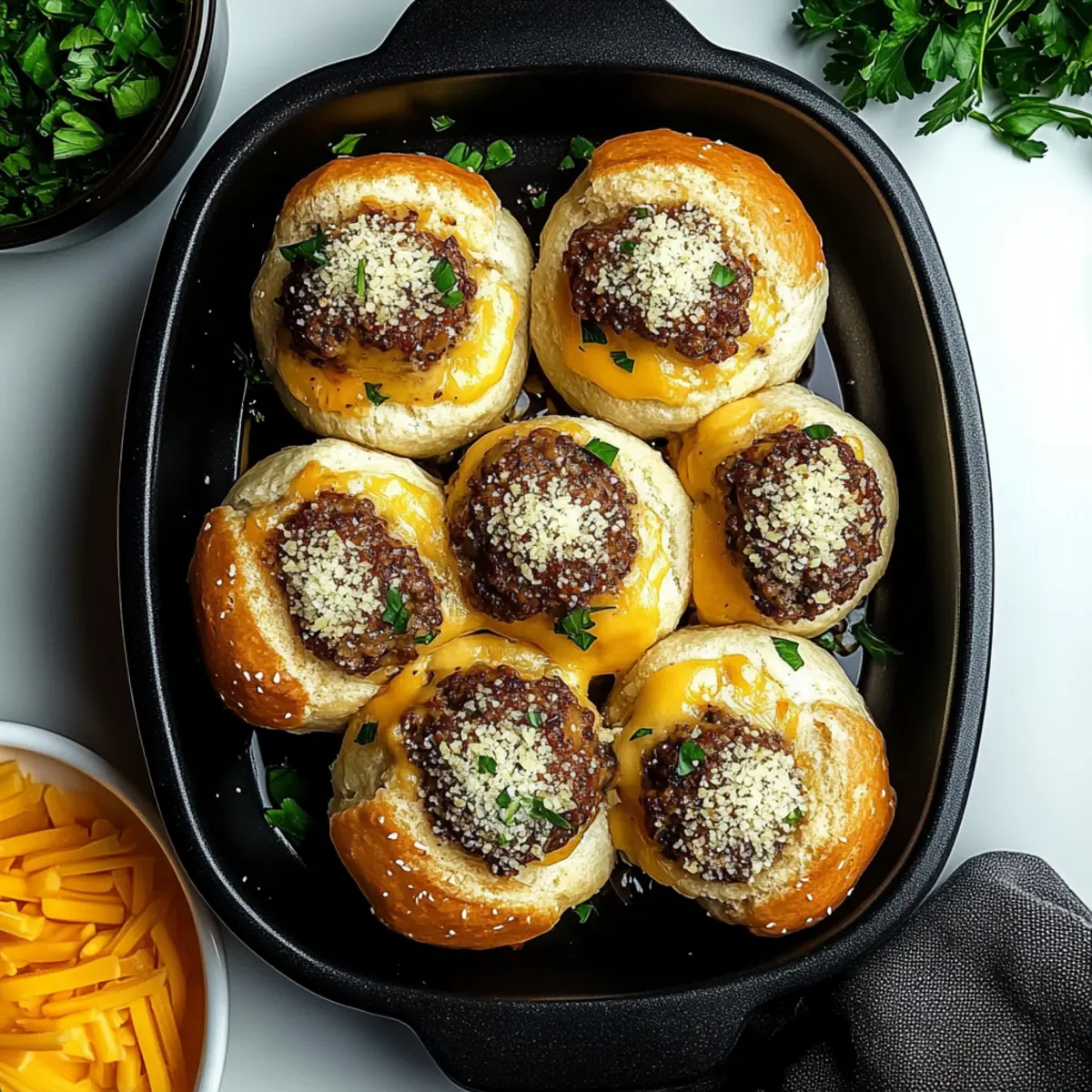 Cheesy Garlic Parmesan Cheeseburger Bombs You'll Adore