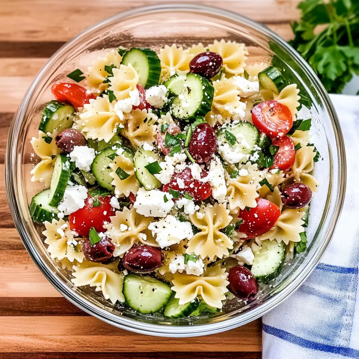 Greek Pasta Salad: A Refreshing Summer Side That Wows