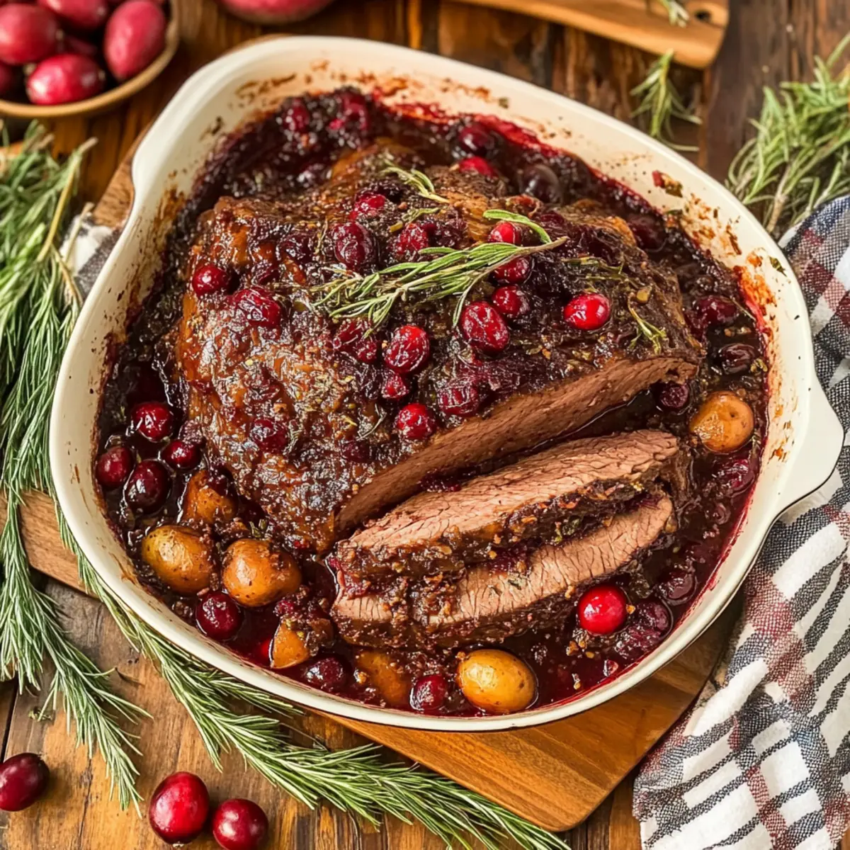 Cranberry Holiday Beef Brisket: A Festive One-Pan Delight